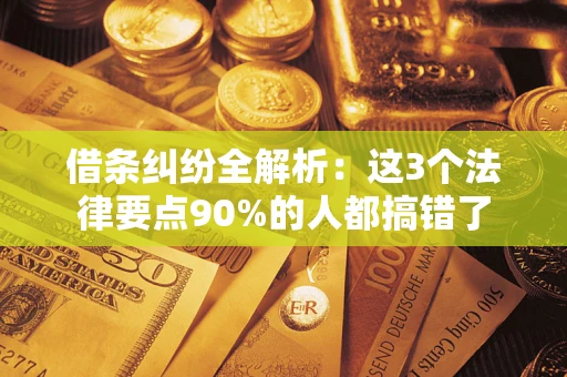 武汉借条纠纷全解析：这3个法律要点90%的人都搞错了