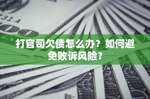 武汉打官司欠债怎么办？如何避免败诉风险？