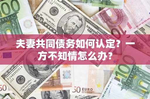 武汉夫妻共同债务如何认定？一方不知情怎么办？