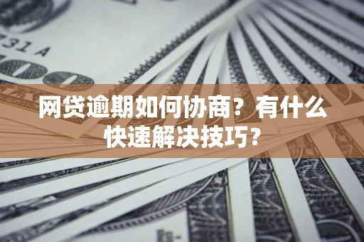 武汉网贷逾期如何协商？有什么快速解决技巧？